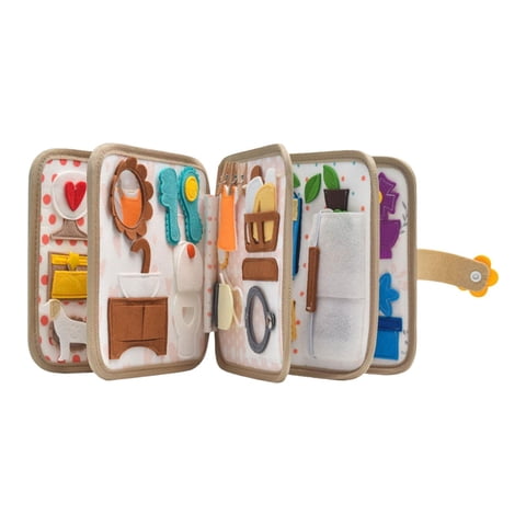 Magideal - Libro De Actividades De Fieltro Juego Educativo Juego De Vestir Suave Habilidades Básicas De Tela Sensorial Bíblica Libro Para Viajes Día De Los Niños