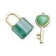 thumbnail image 5 of Juego De Colgante De Collar Con Llave De Pareja, Llave En Forma De Corazón Para Viajes Por La Calle, Cumplea?os, Verde, 5 of 5