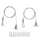 thumbnail image 1 of Cable de acero inoxidable de 30 kg/66,14 lb para colgar cuadros, cuerda de alambre con gancho de metal para vallas publicitarias, marcos de fotos y exposiciones., 1 of 8