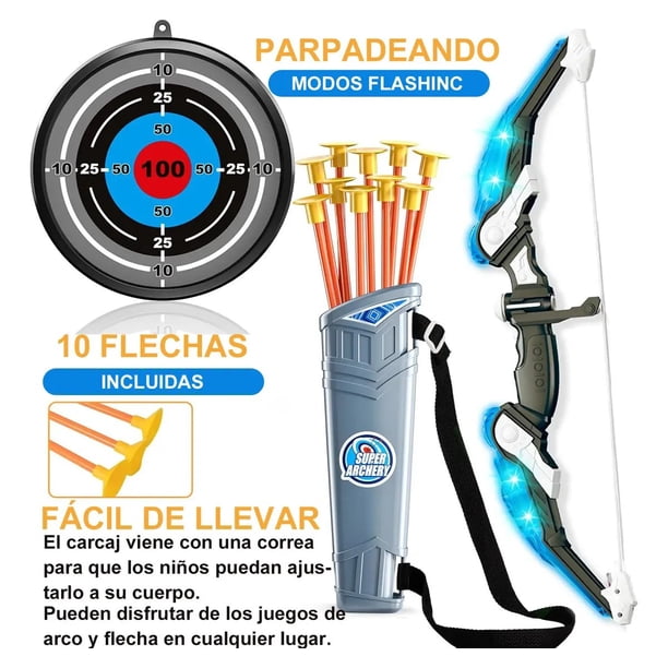 FLECHA 2本セット 青 グレー Juego Arco Y Flecha Con Luz Interior Exterior Niños Regalos | Lider