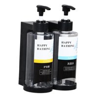 Magideal - Dispensador De Loción Para Ducha, Botella Con Bomba Recargable, Antideslizante, Portátil, Fácil De Limpiar, Dispensador De Jabón Líquido Para Manos Pa Una Cabeza Doble