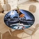 thumbnail image 4 of Giallo (terror thriller)-theme Fitted Round Tablecloths Elastic Edged Table Covers Waterproof Table Cloth for Kitchen Holiday Party Tables Decor 120cm, 4 of 6