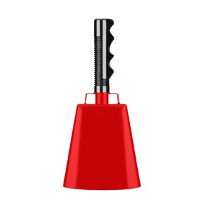 Magideal - Campana De Metal Con Mango Para Hacer Ruido, Campana De Servicio, Campana De Llamada Para Conciertos, Fiestas, Festivales Escolares, Juegos De Fútbol , Rojo