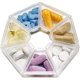 thumbnail image 1 of Pastillero Semanal MEDca 7 Días, Diseño Heptagonal, Tapas Translúcidas con Botón, Transparente y Portátil, 1 of 7