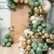 thumbnail image 5 of Kit de guirnaldas con forma de arco con forma de globo MEBAY, verde salvia y oro blanco, 146 unidades, 5 of 7