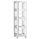 4-Tier All-Steel Rotating Bookshelf with 360° Wheels, Large Size Sturdy ...