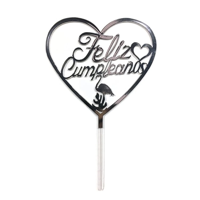 Genérico - Deco Torta Acrilico F.C. Corazon Plateado X1 Uni