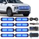thumbnail image 1 of Nilight Kit de 8 luces estroboscópicas LED azules con controlador 12V-24V, 1 of 9