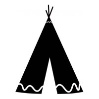 Rienda Libre Graphics - Decomural Indian Teepee Cowboy Ws-44181