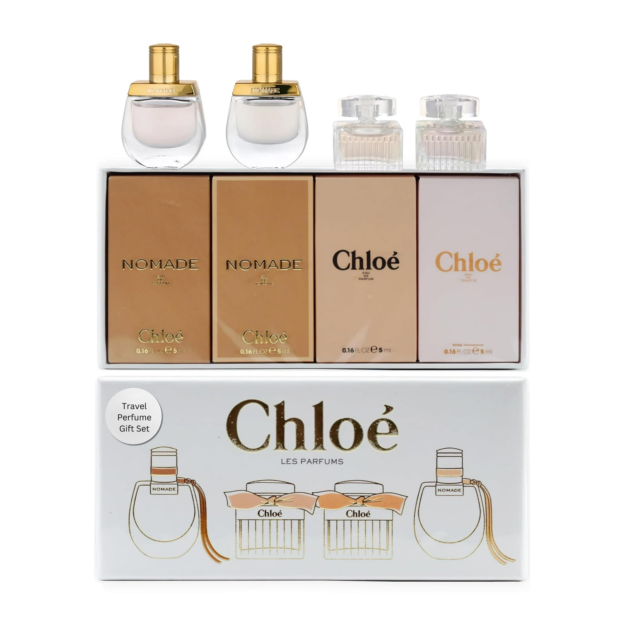 Set De Perfume Chloe Para Mujer Con 4 Mini Perfumes De 5 Ml
