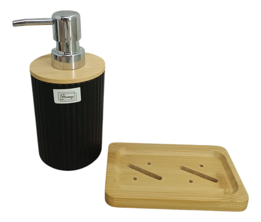 Genérico - Set Dispensador Y Jabonera De Baño