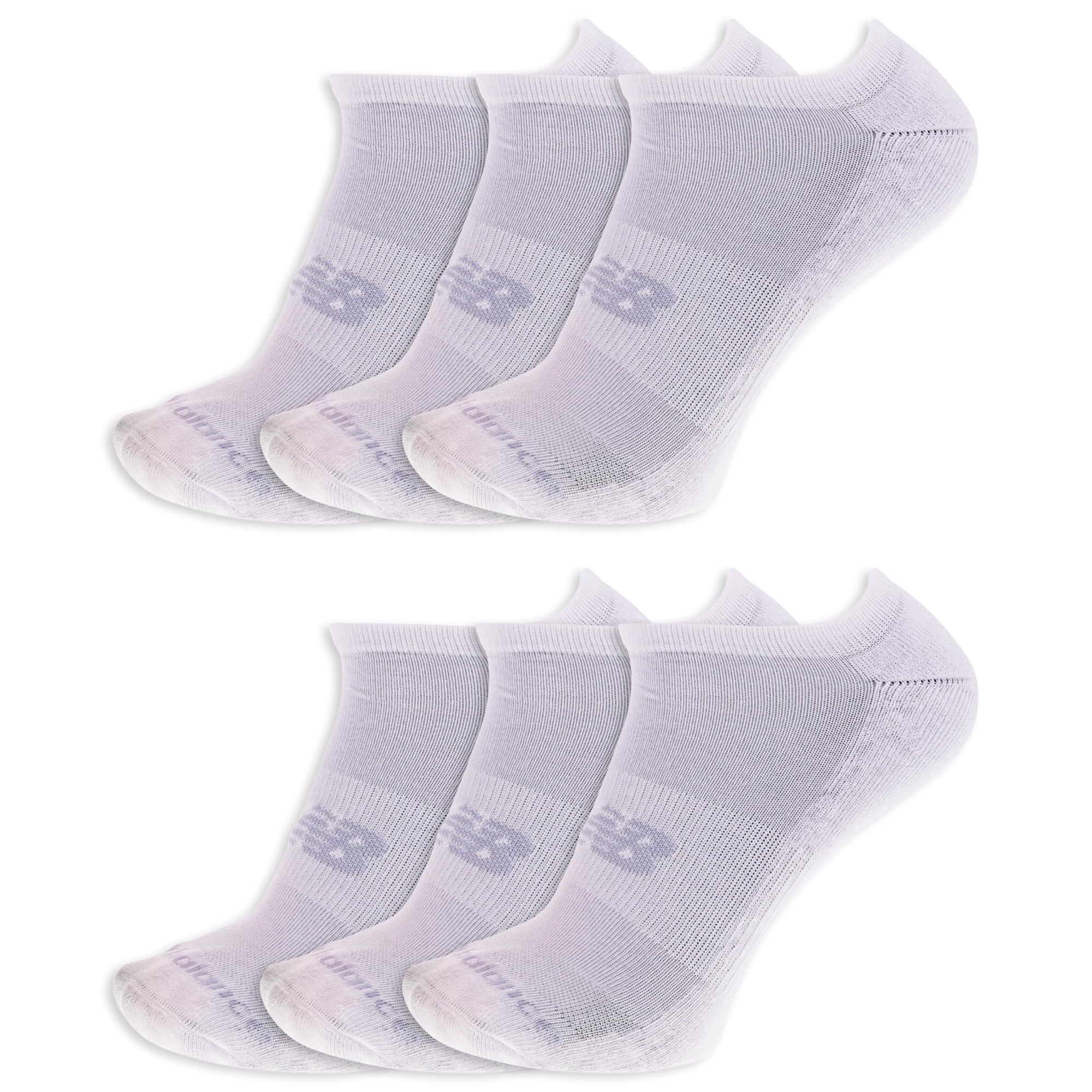Medias New Balance Unisex Invisibles 6 Pares Blanco Grande