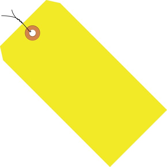 Etiquetas de envío Top Pack Supply 9,5 cm x 4,8 cm amarillo fluorescente, paquete de 1000