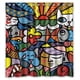 thumbnail image 1 of Cortina de ducha con diseño de flores, juego de cortinas de baño con ganchos, tamaño 66 x 72 pulgadas, 1 of 3