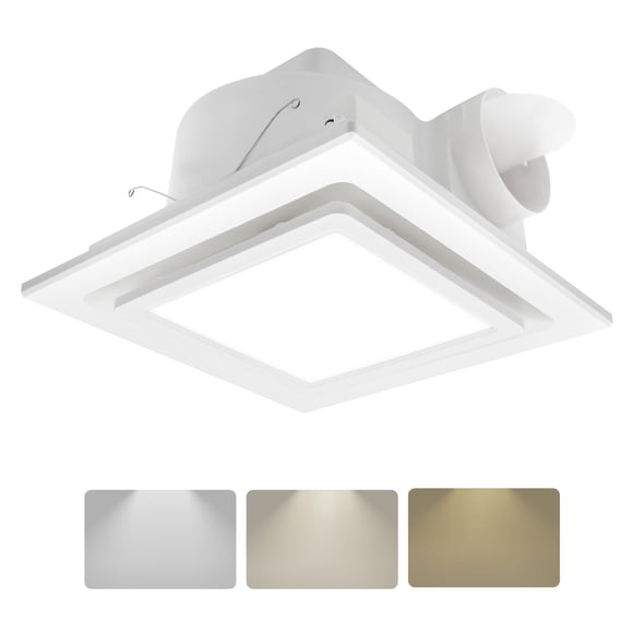 Extractor de baño POWERENG con luz 12 W 141 CFM 0.7 Sones