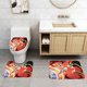 thumbnail image 2 of Samurái Jack Juego de 3 alfombras de baño de coral fleece: tapete de baño + alfombra de inodoro en forma de U + funda de tapa de inodoro en forma de O, 2 of 6