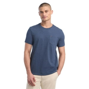 Camiseta Tommy Hilfiger Essential De Manga Corta Con Bolsillo Azul Marino