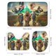 thumbnail image 3 of El Mago De La Ciudad Esmeralda theme 4 piece Shower Curtain Set With Rugs Waterproof Bathroom Decor Set Includes Bath Mat U shaped Rug Toilet Lid Cover And Curtain With Hooks, 3 of 6