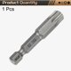 thumbnail image 3 of Uxcell T50 Punta de Destornillador de Cabeza Torx 1/4" Vástago Hexagonal 2" (50mm) Largo Magnético Sin Punta de Agujero Estrella de 6 Puntos, 3 of 7