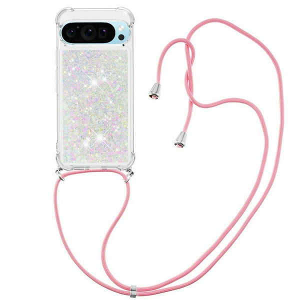 Funda FOXDOCK para Google Pixel 10 con Cuerda Ajustable, Brillo Líquido, Protección Antigolpes y Lente – Ideal para Regalo