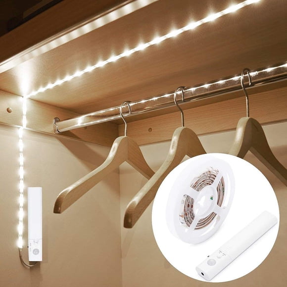 Lámpara de armario con sensor de movimiento KUCAM, 2 m, tira LED, luz de armario