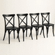 thumbnail image 1 of Pack 4 Sillas de Terraza o Comedor Crossback Danubio - Negra, 1 of 7