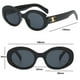 thumbnail image 2 of Gafas de sol con montura ovalada retro, gafas de sol de tendencia de moda que combinan con todo, hechas de PC, 2 of 5