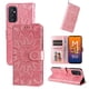 thumbnail image 2 of Funda tipo cartera FOXDOCK para Samsung Galaxy M52 5G , diseño girasol en relieve, cuero PU, cierre magnético, soporte y tarjetero, 2 of 5