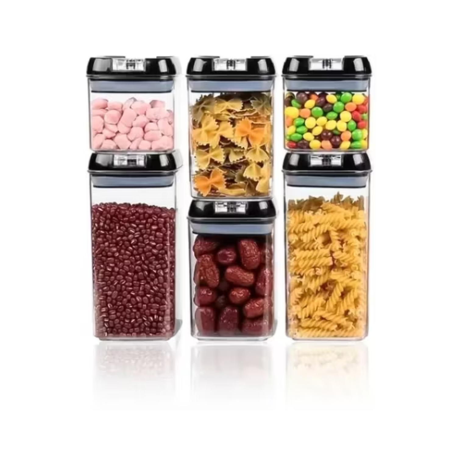 Total E-Commerce - Set 6 Envases Hermeticos Recipientes Diferentes Tamaños Plasticos