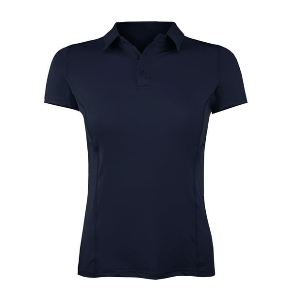 Polera Dry Fit Con Cuello Manga Corta Lisa Mujer