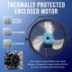thumbnail image 5 of Ventilador de pared Tornado High Velocity Industrial de 18 pulgadas (paquete de 2), 5 of 7