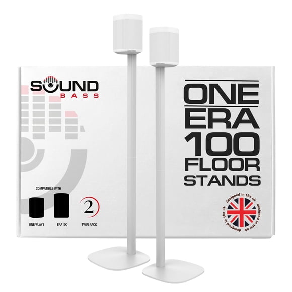 Soporte para altavoz Sound Bass ERA100, paquete doble blanco de 100 cm