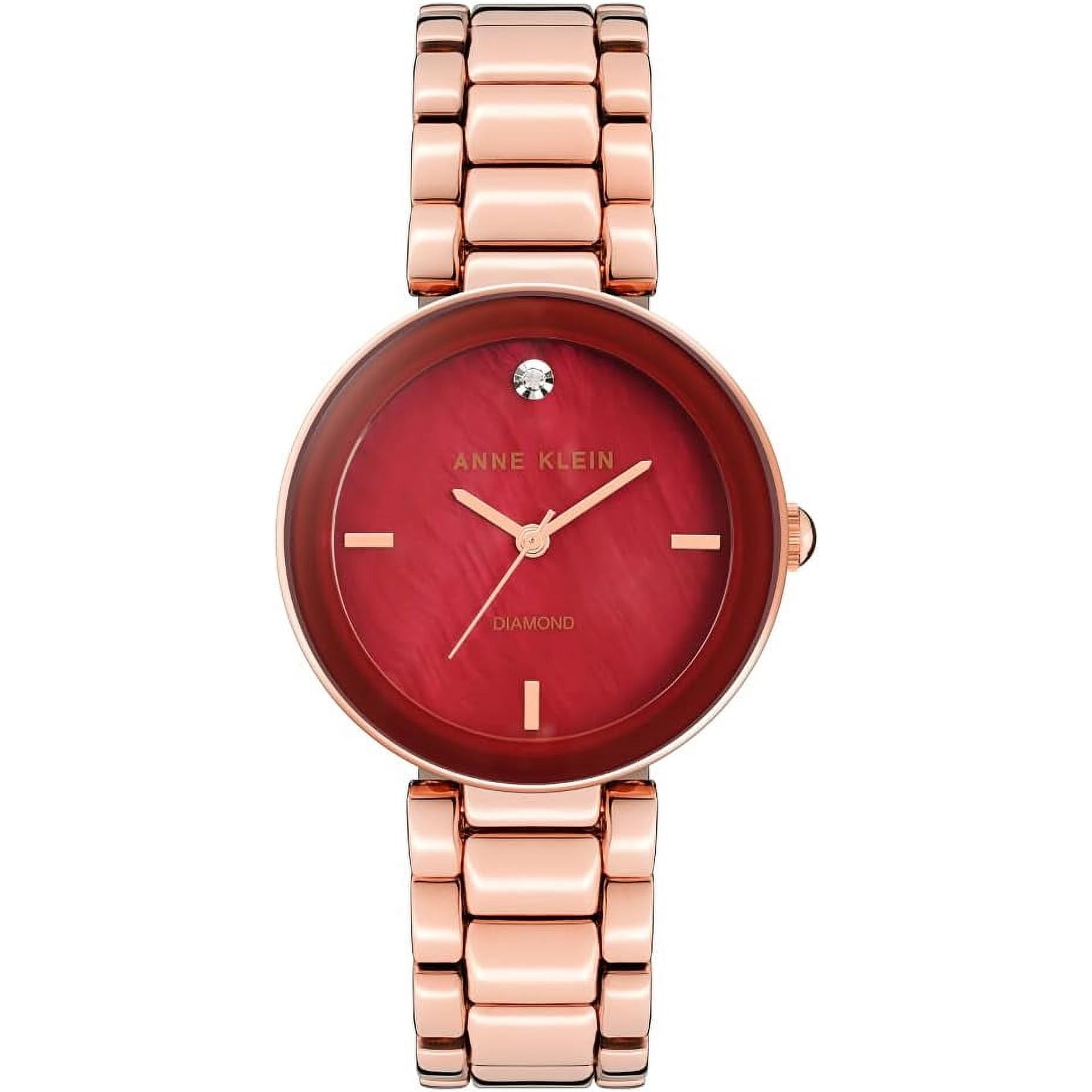 Reloj Analógico Anne Klein Para Mujer Nácar Burdeos