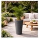 thumbnail image 2 of Macetero Redondo Alto Decorativo Jardín Diseño Moderno Gris, 2 of 4