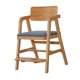 thumbnail image 2 of Trona De Madera Maciza Que Crece Con El Niño, Ajustable Con Escalón, Trona De Madera, Madera Clara, Color Azul, 2 of 5