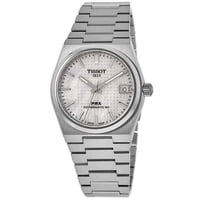 Tissot - Reloj Unisex Prx T-Classic Powermatic 80 Automático Esfera Blanca Nácar 100 M De 35 X 10.90 Mm