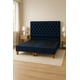 thumbnail image 2 of Cama 2 Plazas Modelo Capitoné Azul Francia, 2 of 4