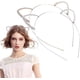 thumbnail image 1 of Diadema con orejas de gato, diademas de gato para mujeres, diadema con joyas de cristal con brillo de diamante para niños/niñas, muy adecuada para uso personal y regalos (2 piezas), 1 of 7
