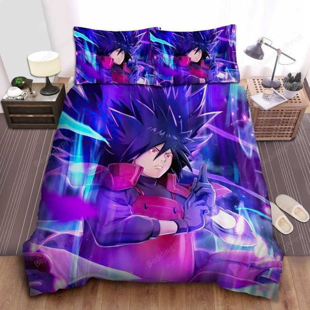 Madara Uchiha Performing Senjutsu Susanoo Quilt Duvet Cover Set Queen3-Piece Bedding Set