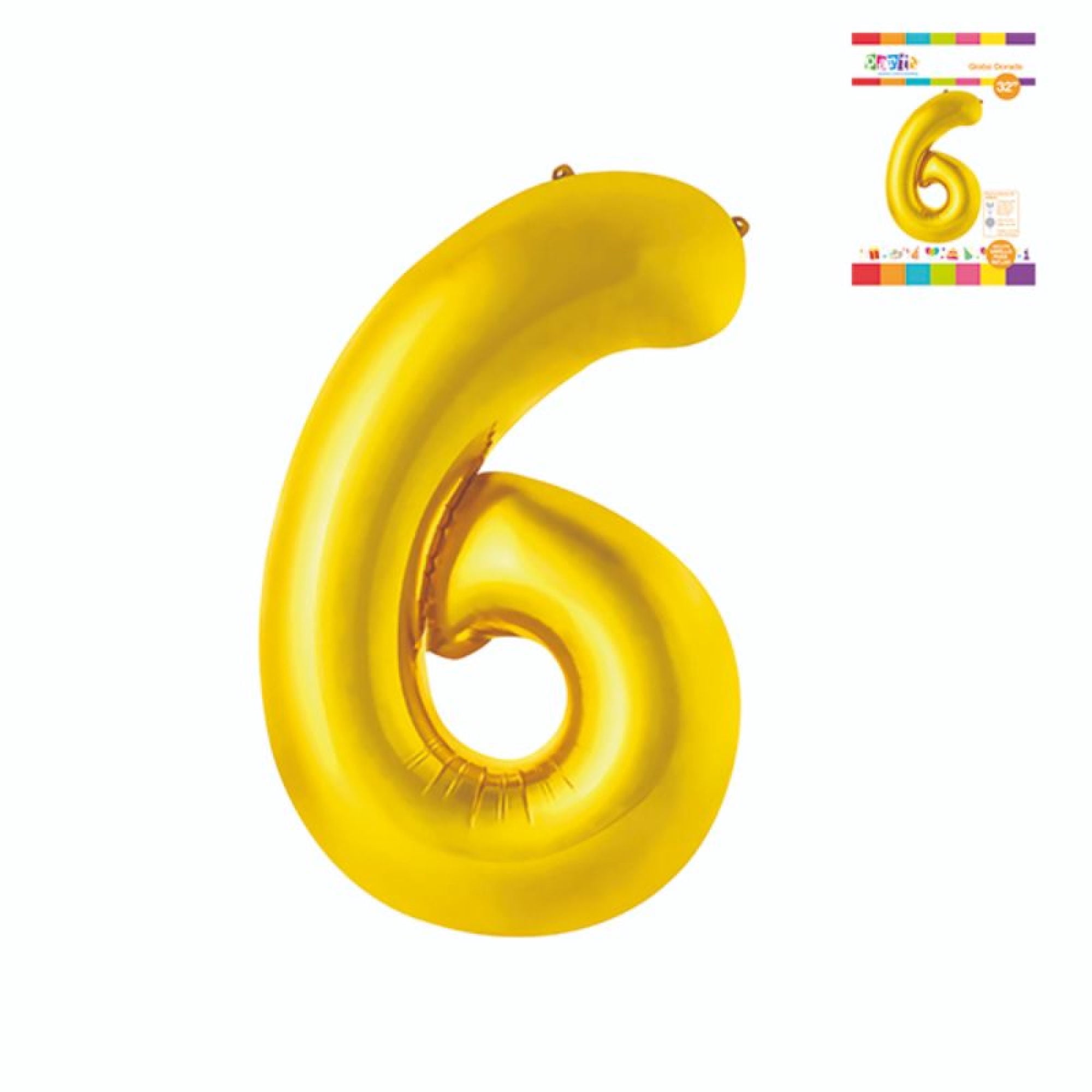 Globo Papel Metal Dorado N6 Party Express