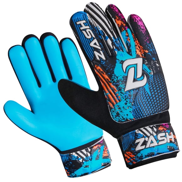 Guantes de portero ZASH talla 5 (9‑12 años) azul cian 4 mm látex