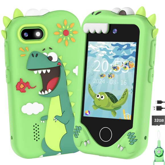 Teléfono Inteligente para Niños Yosfeng con Doble Cámara y 32GB Juguete