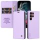 thumbnail image 3 of Funda Billetera de Cuero para Samsung Galaxy S22 Ultra con Tarjetero y Soporte - Tapa Magnética Morado, 3 of 6