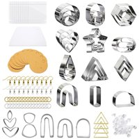 Magideal - Juego De Cortadores De Arcilla Polimérica De 141 Uds., Herramientas De Molde De Corte, Anillos De Salto, De Fabricación De Pendientes, Fabricación