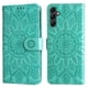 thumbnail image 5 of Funda tipo cartera FOXDOCK para Samsung Galaxy A14 5G , diseño girasol en relieve, cuero PU, cierre magnético, soporte y tarjetero, 5 of 5