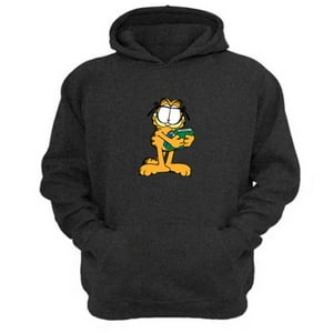 Genérico - Polerón Canguro Garfield Gris Oscuro Talla L Unisex