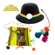 thumbnail image 2 of Set 3 Accesorios Nortinos Tradicionales Gorro Bolso Pom Pom Fiestas Patrias, 2 of 5