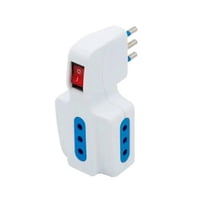 Philco - Enchufe Triple Con Switch 2P + T 10A 250V Blanco