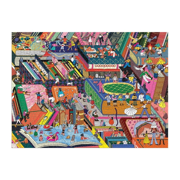 Puzzle Galison Novel Neighborhood de 1000 piezas con lámina dorada