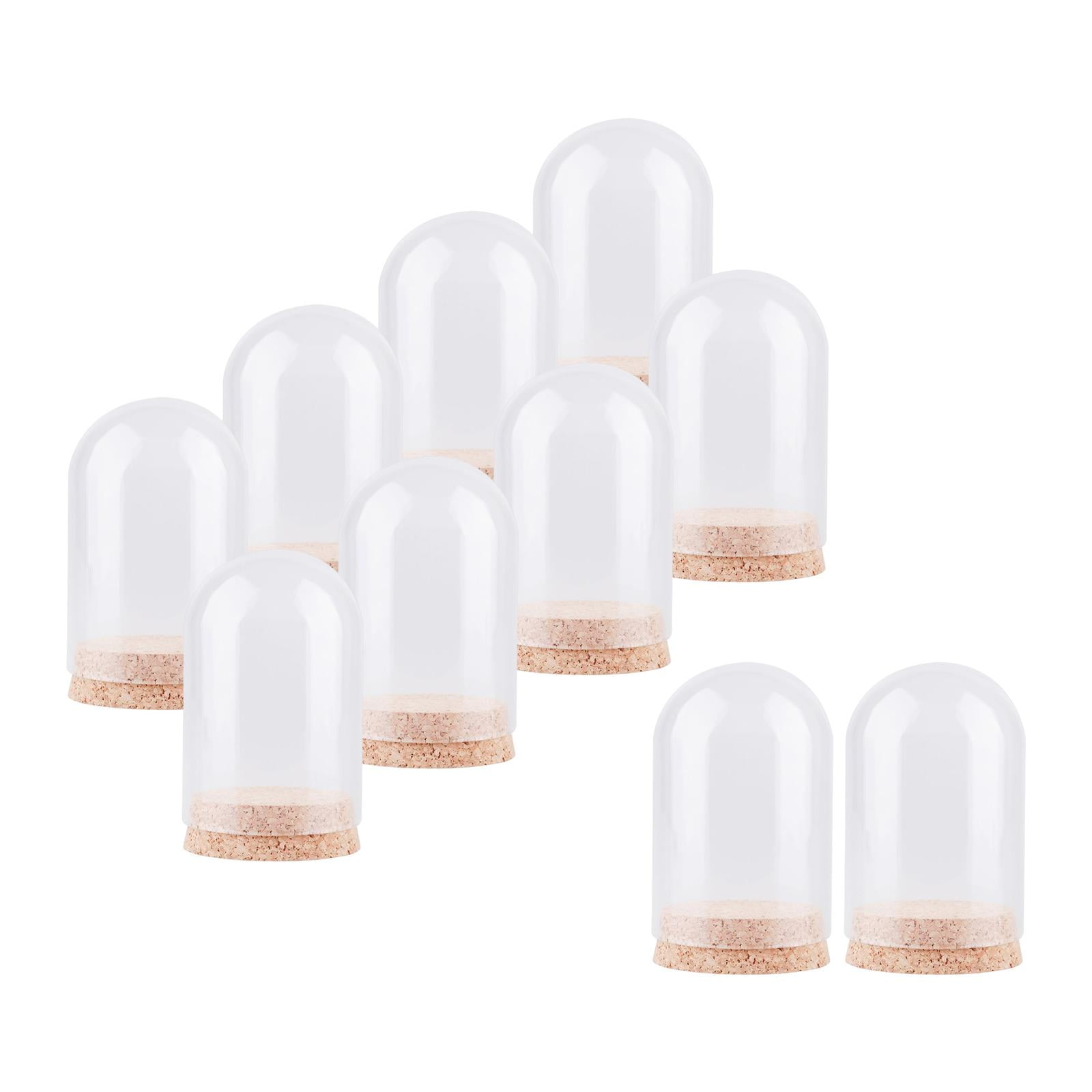 Bothyi - 10 Uds. Cúpula De Exhibición Con Base Coleccionable A Prueba De Polvo Vitrina Cúpula De Vidrio